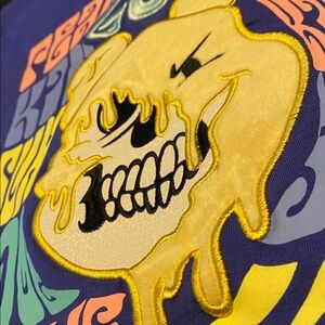 🆕 BKYS Unisex Psychedelic Purple Skeleton Poo Bear Tee shirt